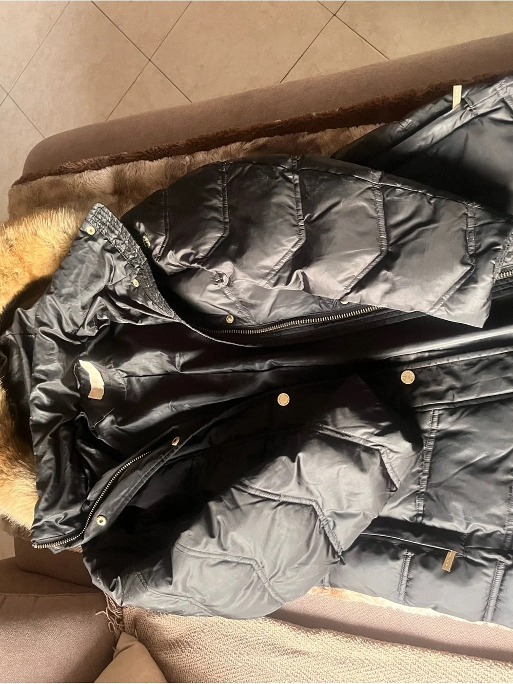 Michael Kors black winter parka